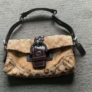 Coach Signature Print Purse in Brown, Like New